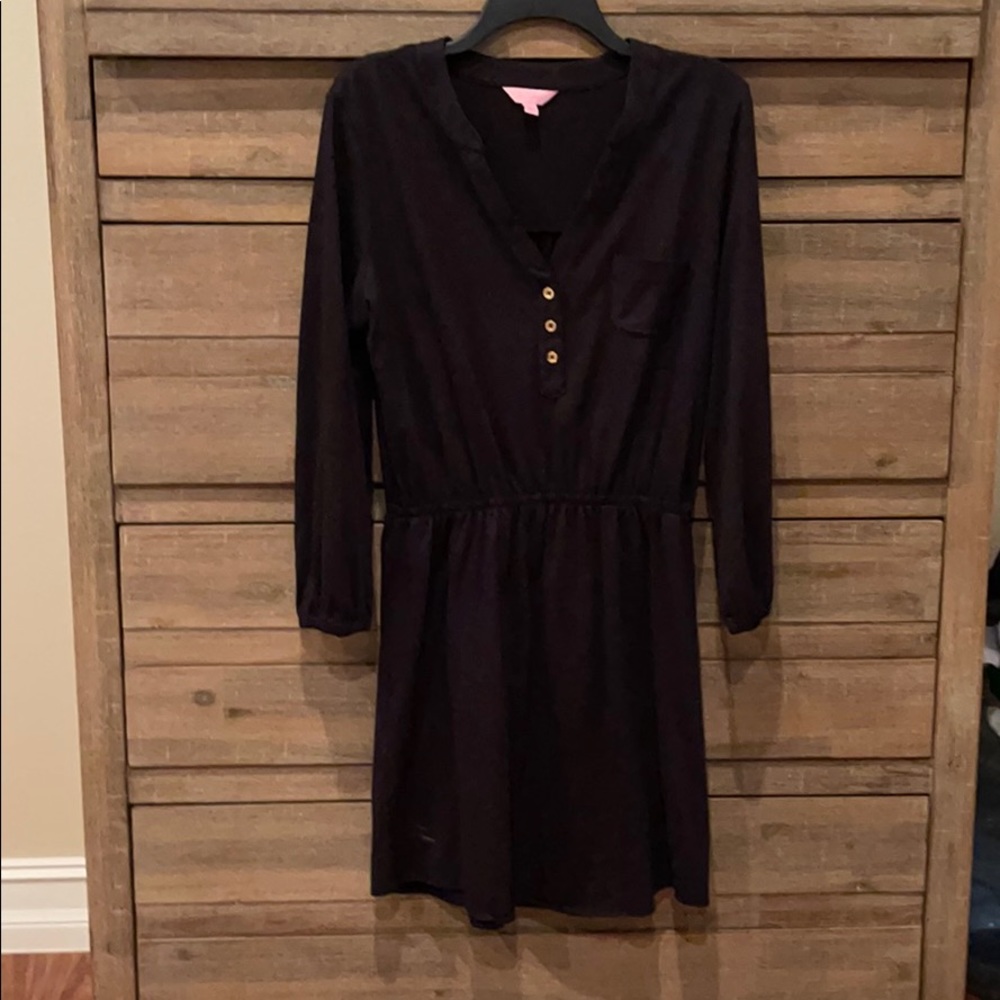 Lilly Pulitzer- Size M- Black knit dress